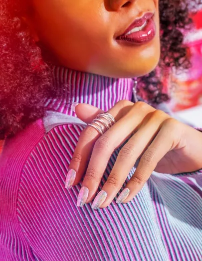 Holographic hand glam